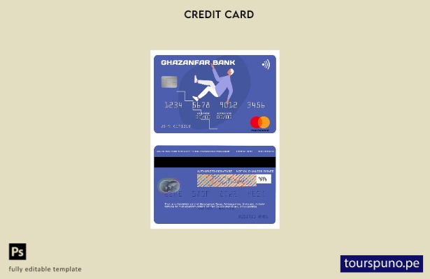 lista para imprimir la plantilla de mastercard del Banco Ghazanfar de Afganistán